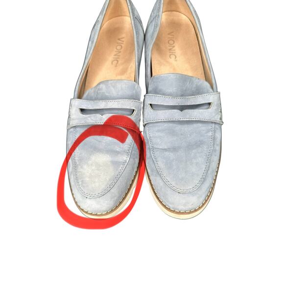 Vionic Light Blue Academia Preppy Cheryl Platform Supportive Loafer Size 7 1/2 - Picture 3 of 10